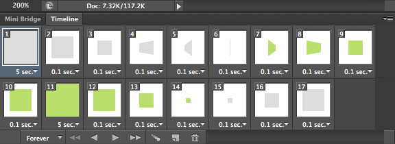 Photoshop timeline